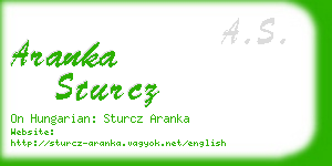 aranka sturcz business card
